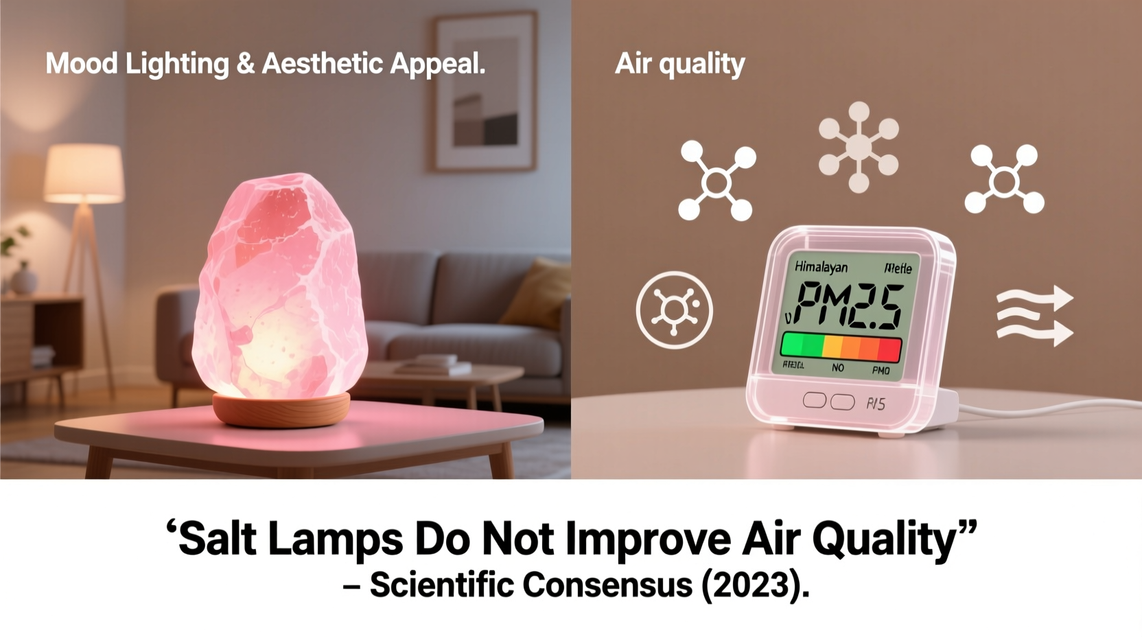 are salt lamps actually improving air quality or just mood lighting with no science