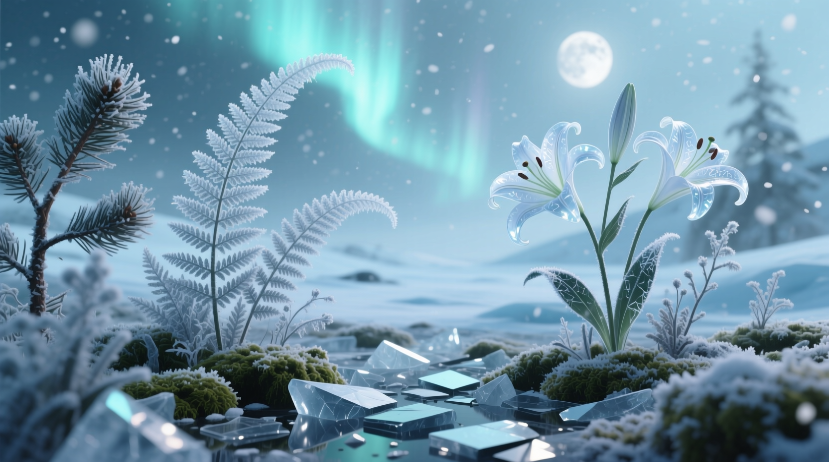 frozen plants