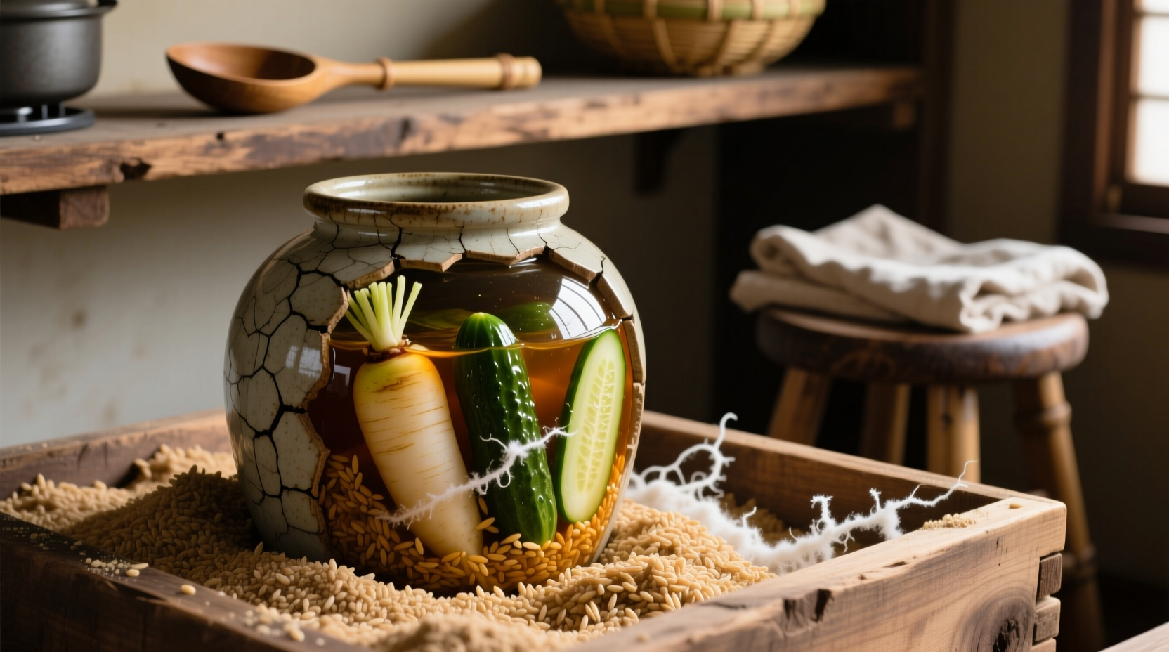 make superb pickles by burying them in rice bran