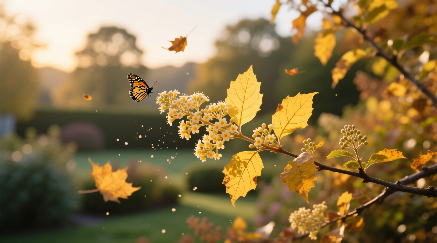 yellow leaves on butterfly bush