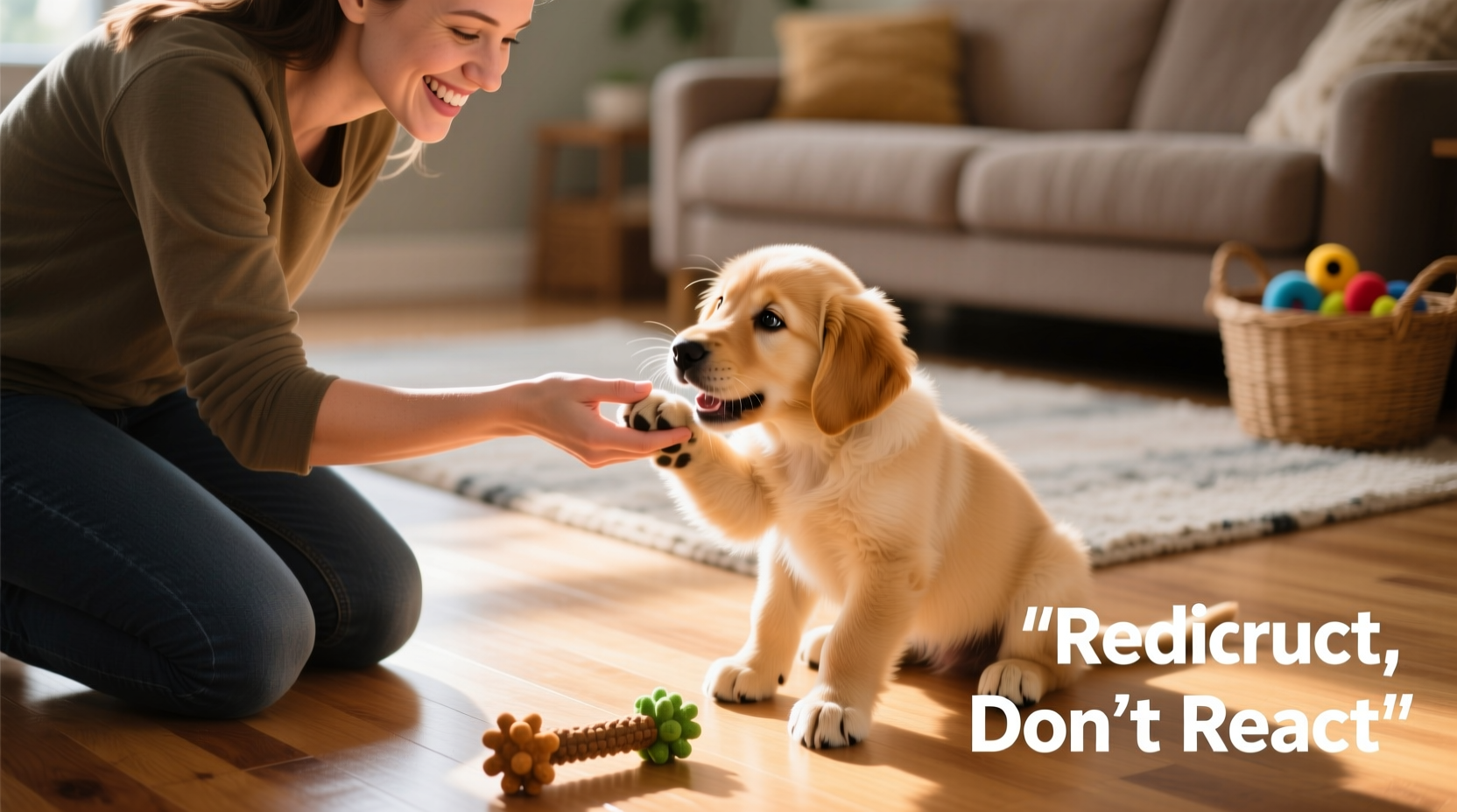how to train a puppy not to bite hands during play without yelling