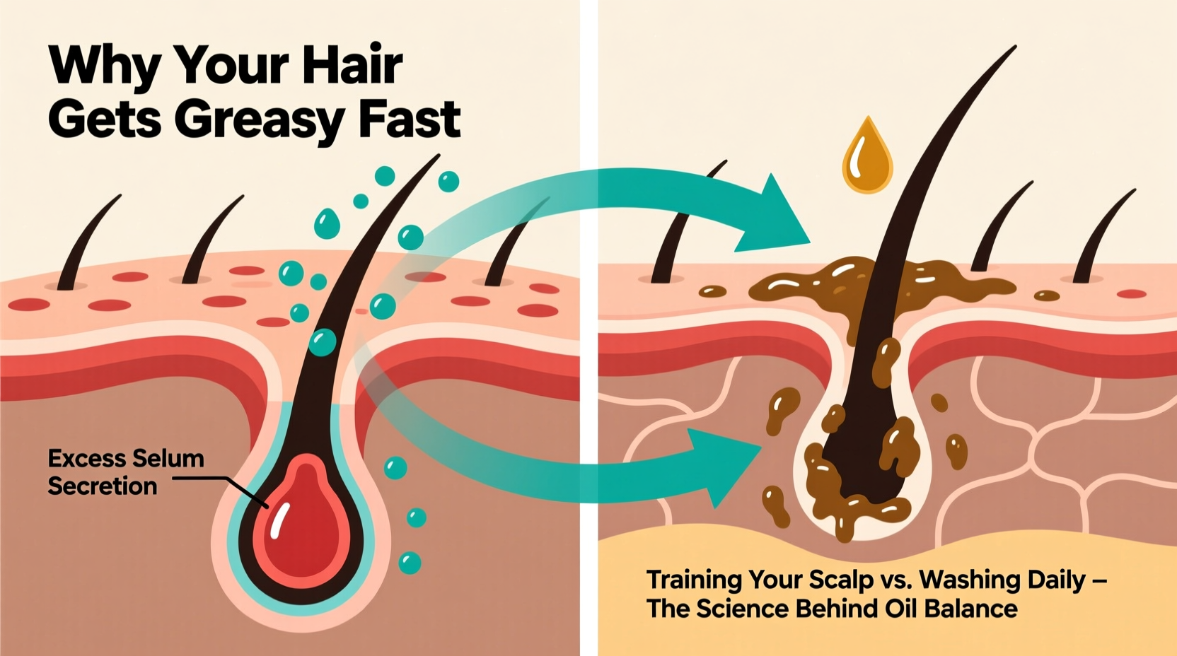 why does my hair get greasy so fast training your scalp vs washing daily