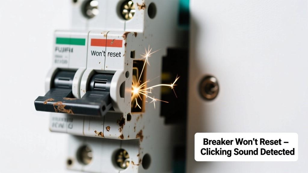Breaker Won’t Reset & Makes Clicking Sound: Quick Diagnosis