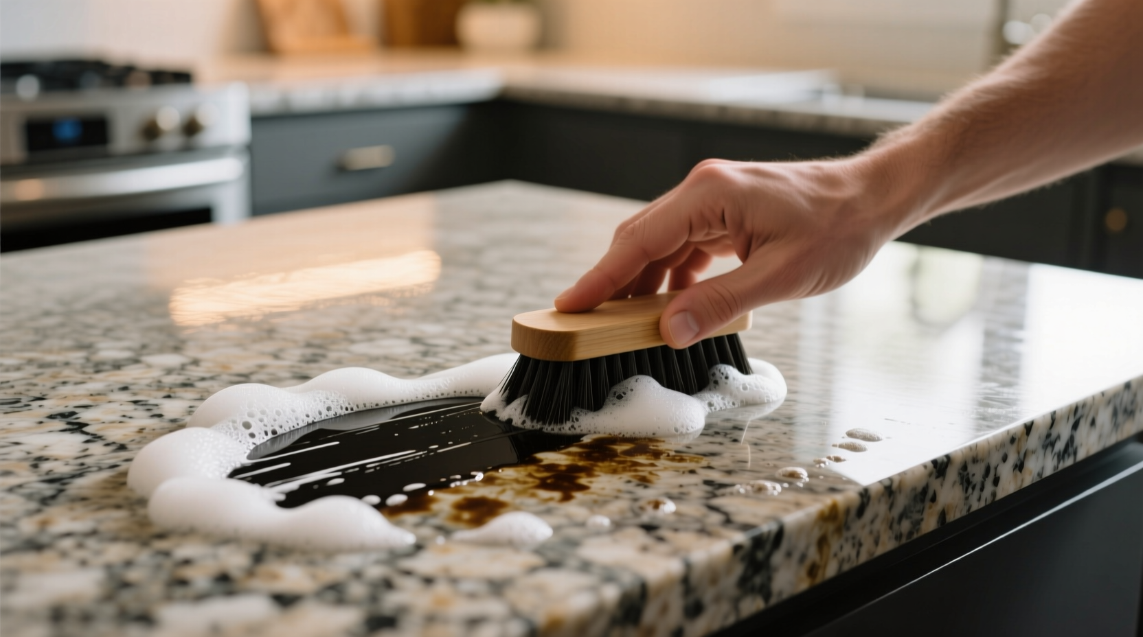 sealing and removing granite counter stains