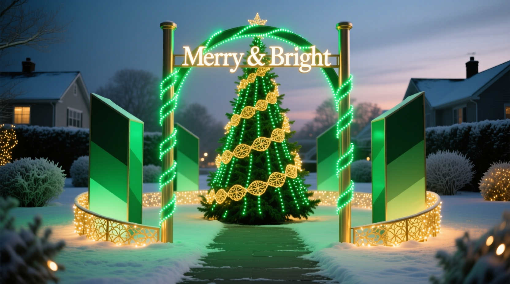 how to create a color themed christmas light display that stands out