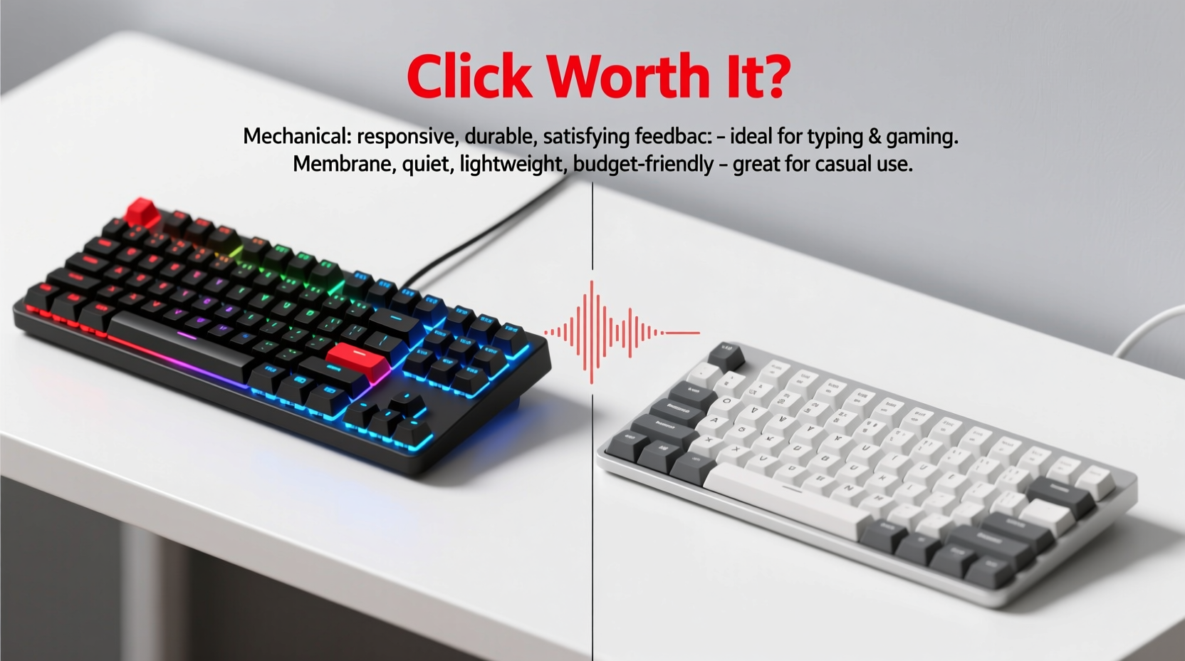 budget mechanical keyboard vs membrane is the click worth it