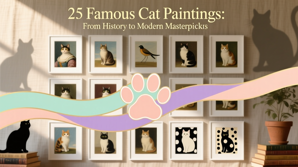 Decorative paw-print divider graphic in soft pastel tones