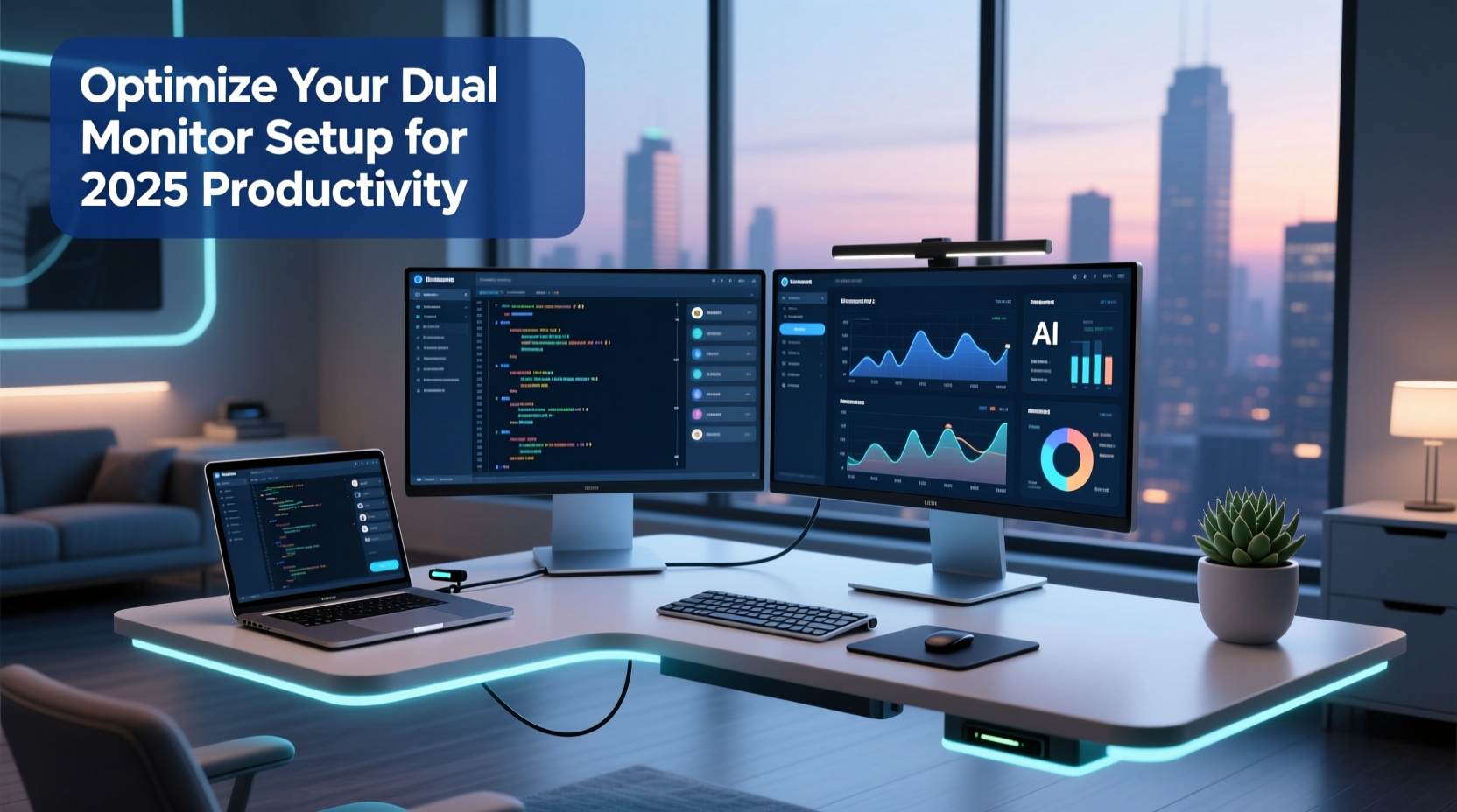 how to set up dual monitors with a laptop for maximum productivity in 2025