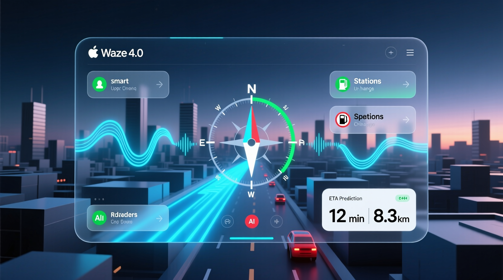 waze 4 0 brings a new interface smart reminders eta p