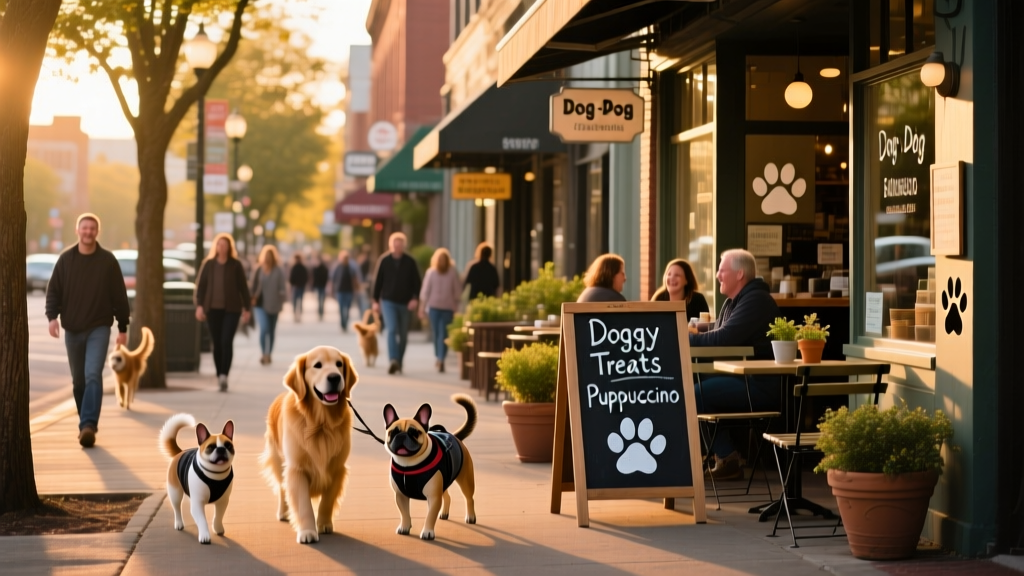 Downtown Portland streets with pedestrians and storefronts
