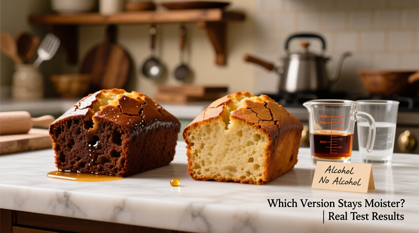 rum cake recipe with or without alcohol which version stays moister
