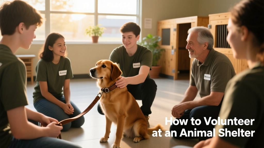 Small group of volunteers learning proper leash-handling technique during a FurPetVo orientation session