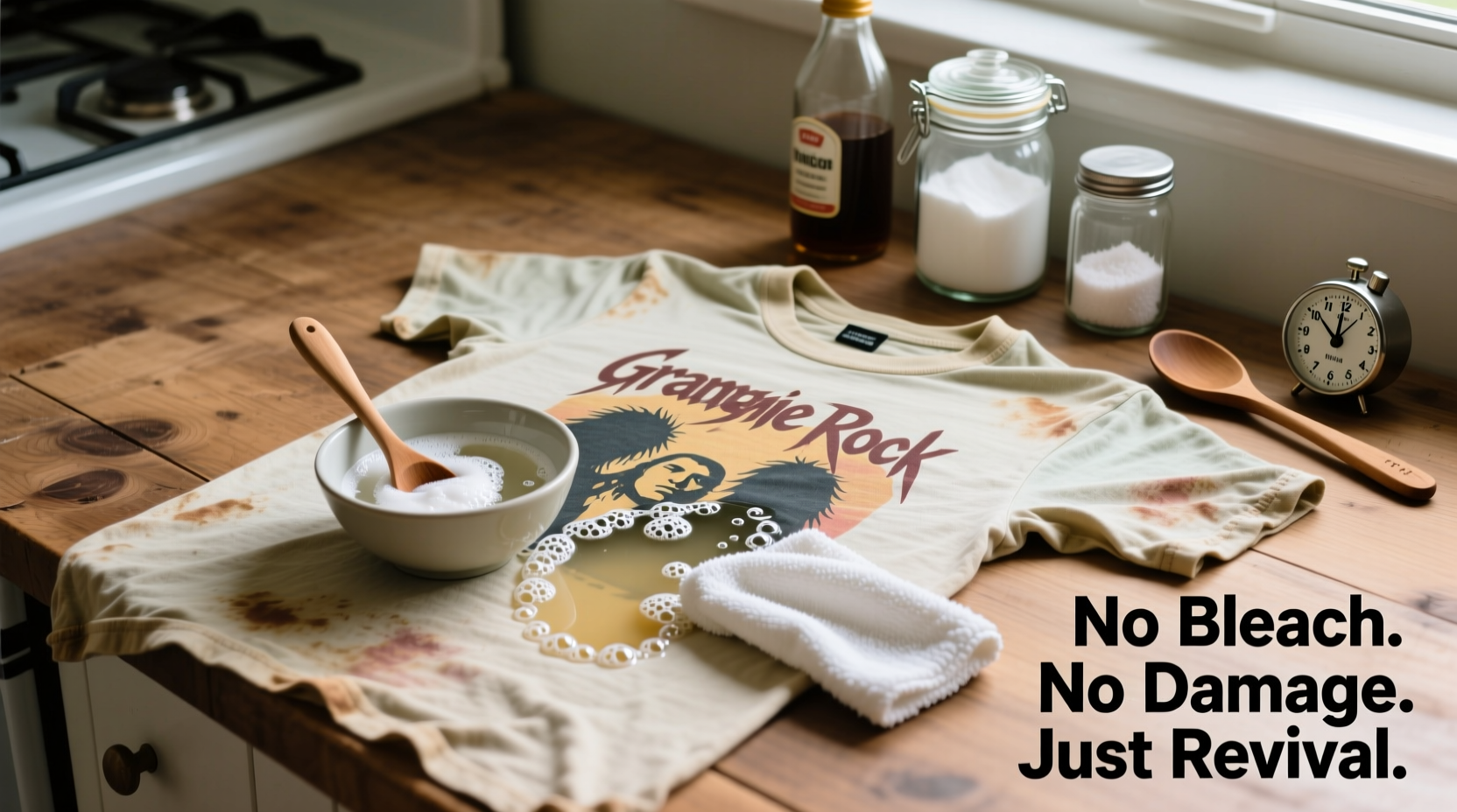 how to revive faded band tees without bleach