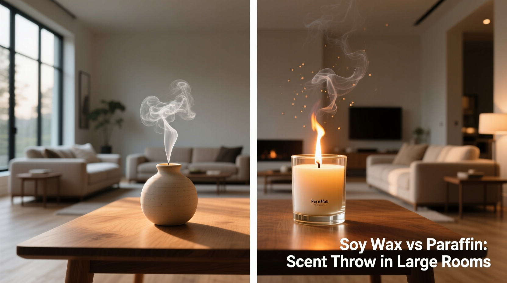 soy wax vs paraffin candles which scent throw is actually stronger in large rooms