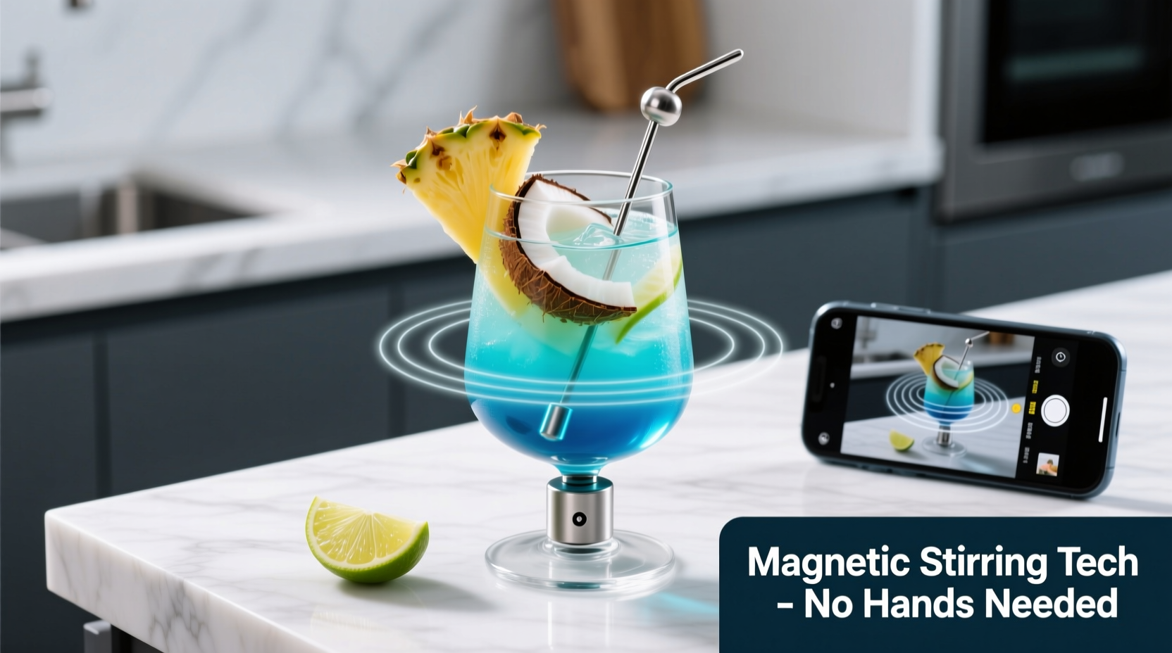 how to make a self-stirring cocktail using magnetic mixer tech