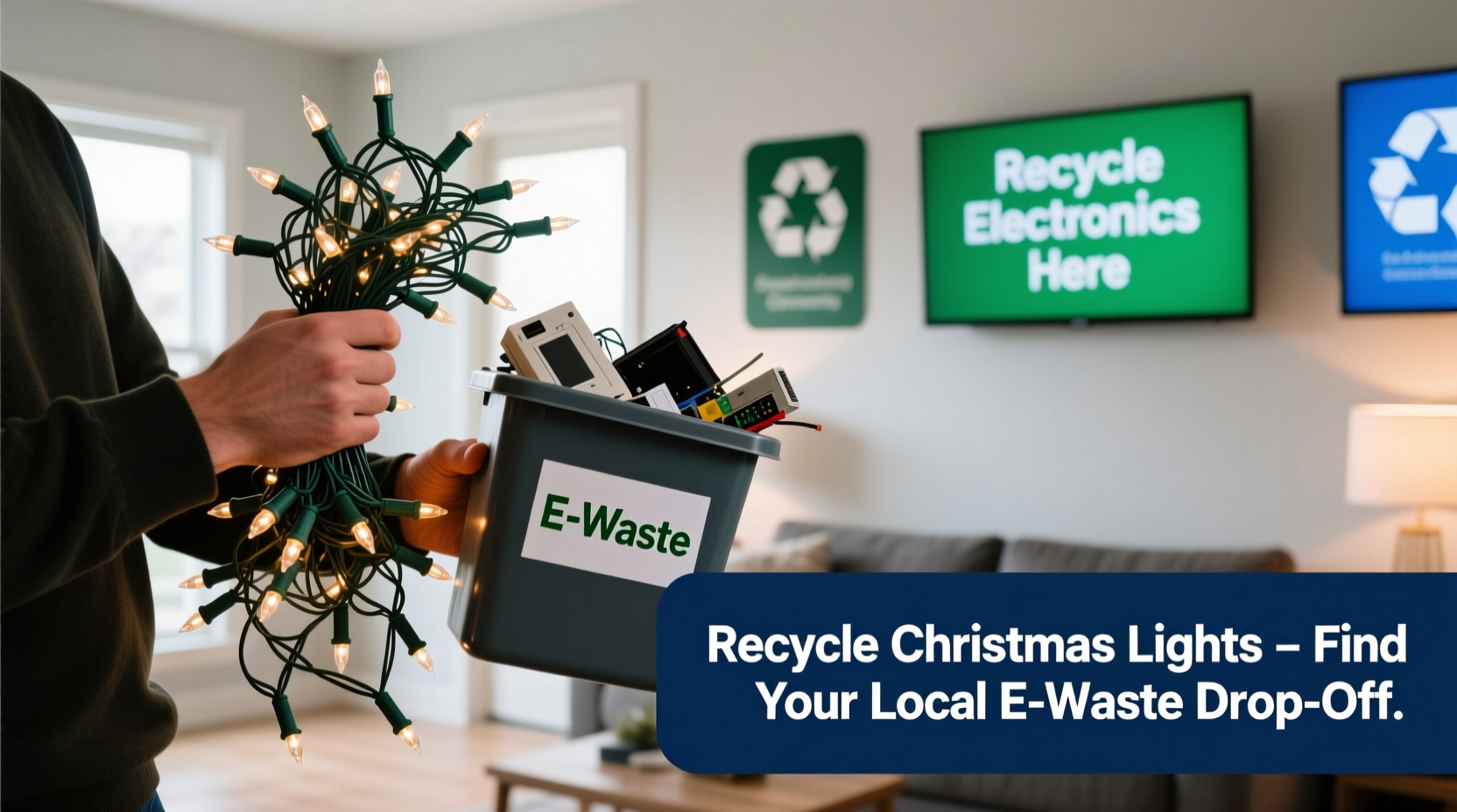 is it possible to recycle broken christmas lights responsibly and where to drop them