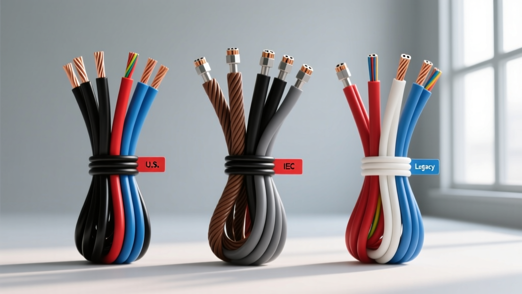 Three Phase Wire Colors: US, IEC, and Legacy Code Standards