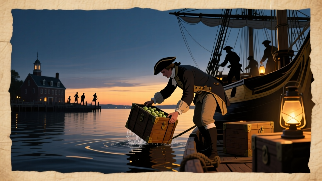 Boston Tea Party Time: 8:00 PM, December 16, 1773