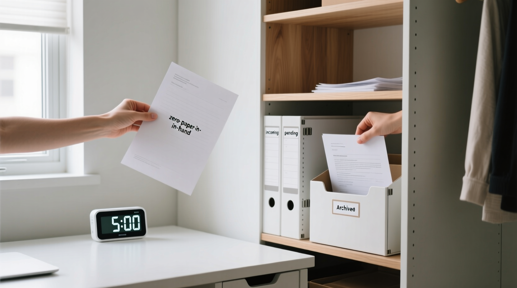 closet organization tips for home office supplies