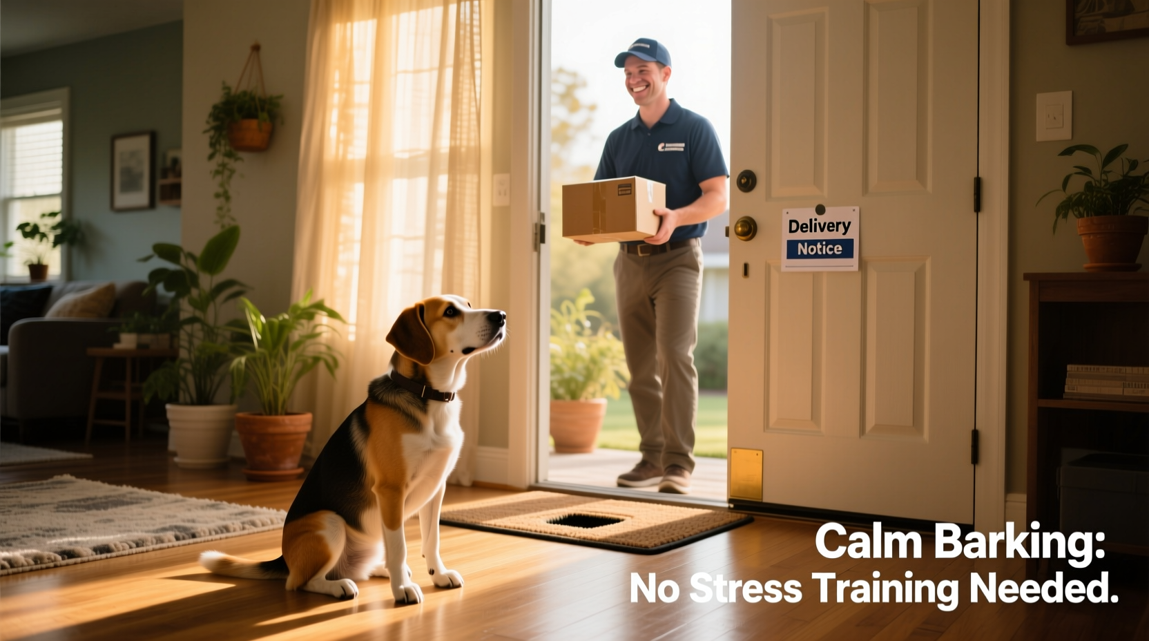 how to stop your dog from barking at delivery people without training stress