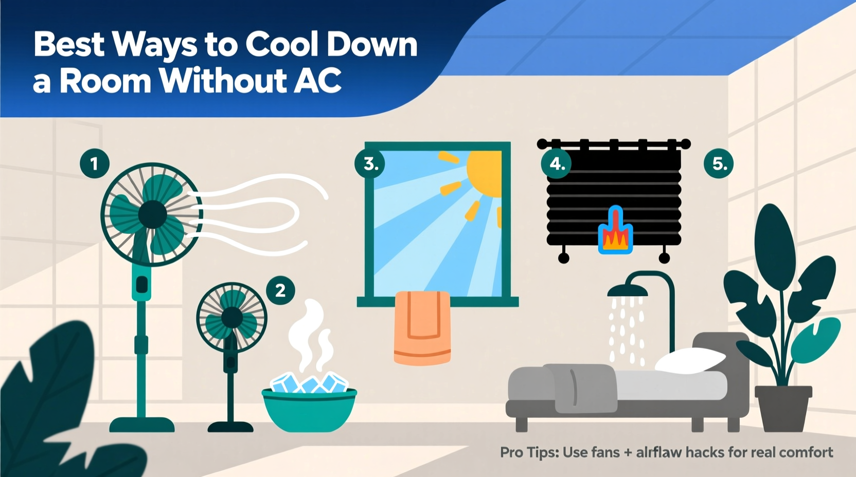 best ways to cool down a room without ac using fans and airflow hacks