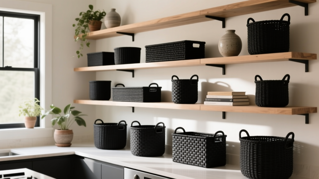 Best Black Storage Baskets for Open Shelving