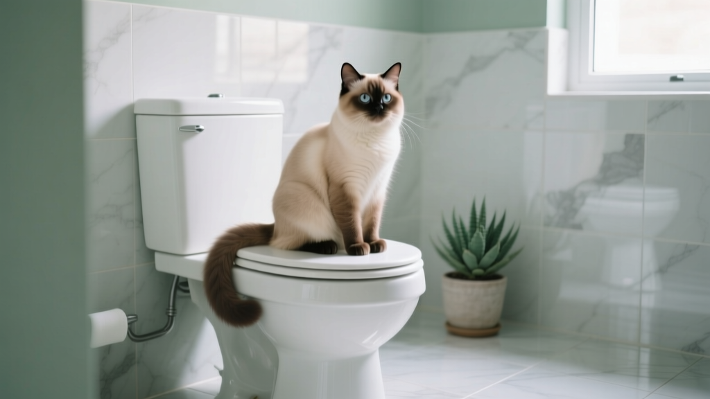 Why Cats Sit on the Toilet Tank Lid
