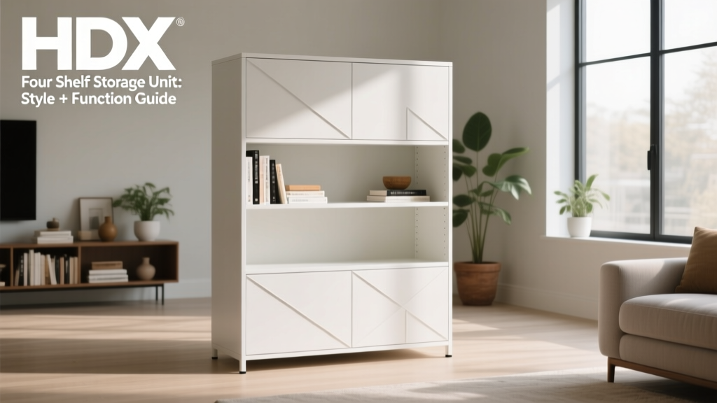 HDX Four Shelf Storage Unit: Style + Function Guide