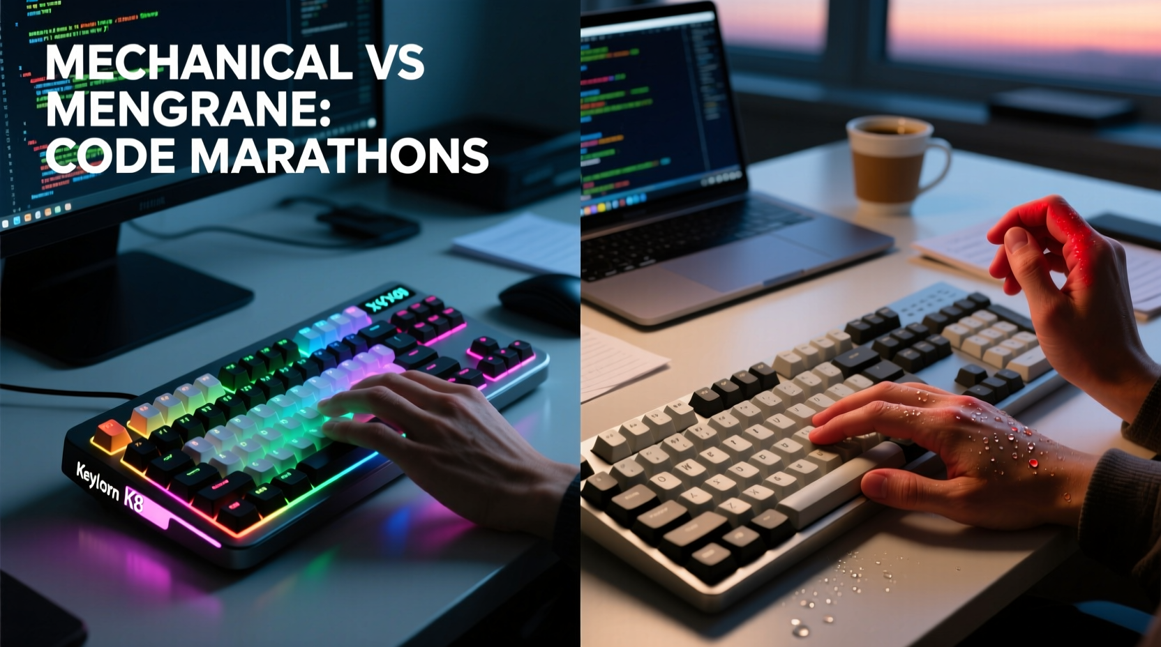 wireless mechanical keyboard vs membrane for coding marathons which reduces fatigue