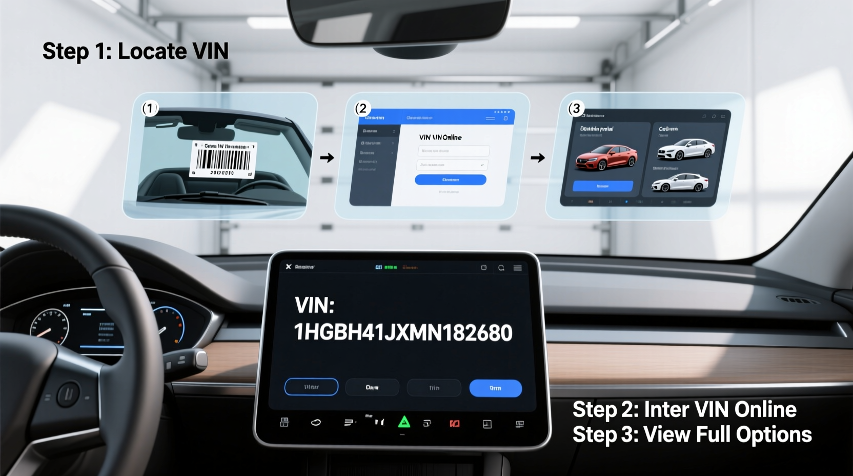 how to see car options by vin