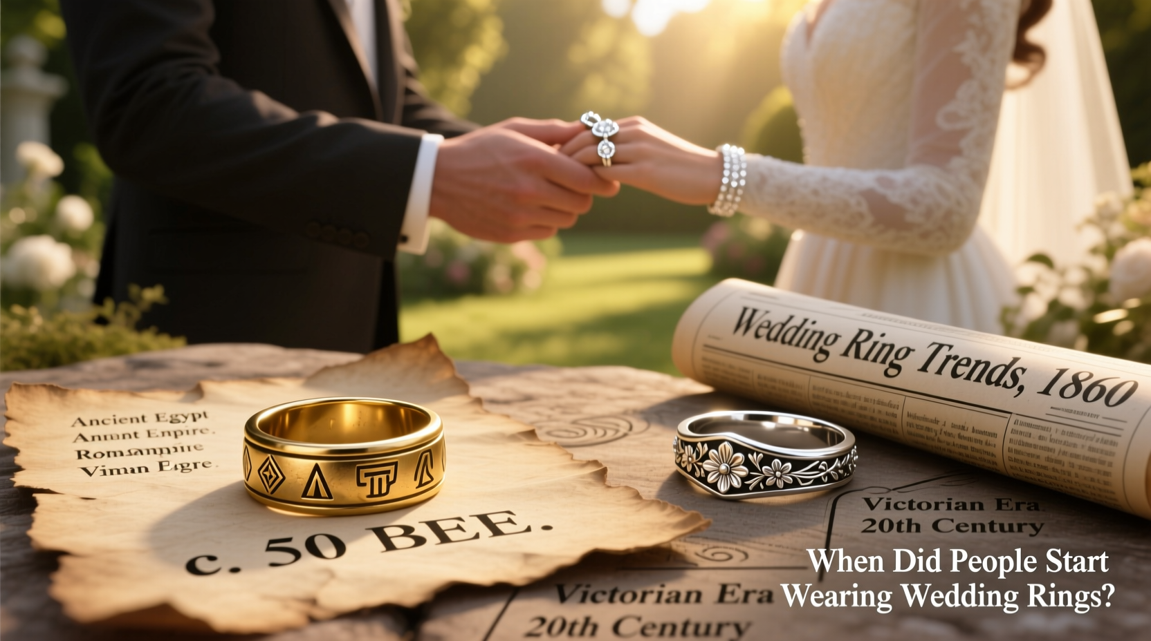 when did people start wearing wedding rings