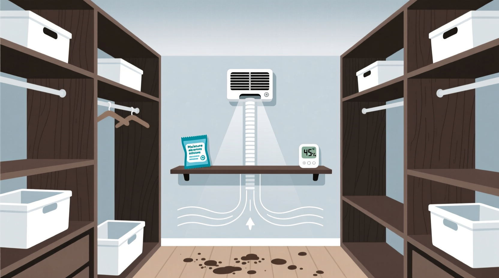 closet ventilation fans vs passive vents for mildew prevention