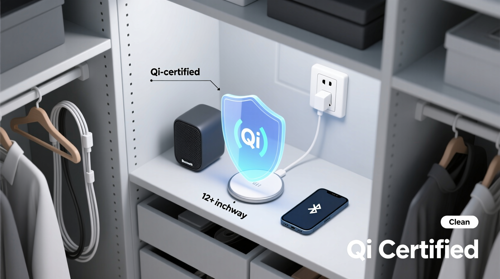 closet organization tips wireless charging without interference