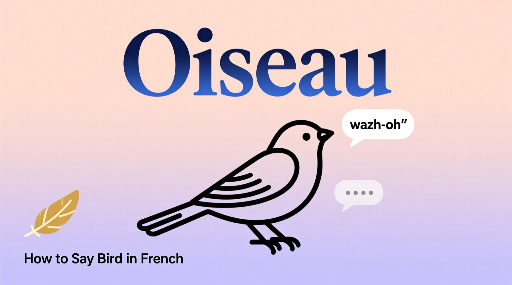 how to say bird in french