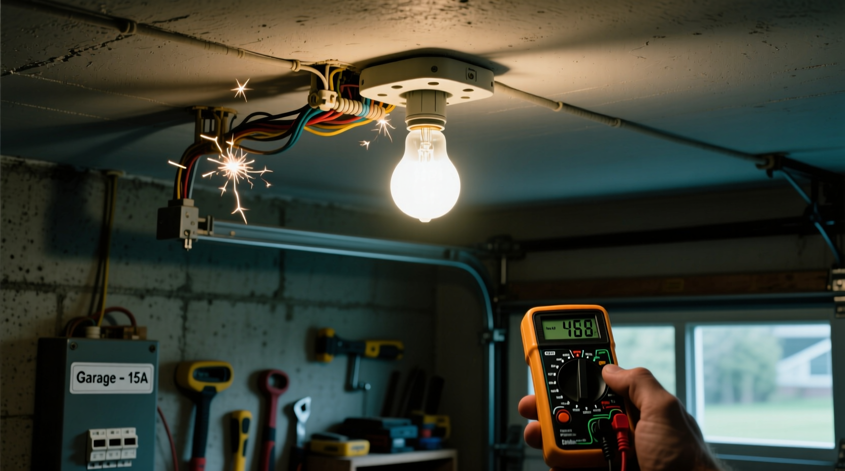 why is my garage light flickering randomly electrical fixes