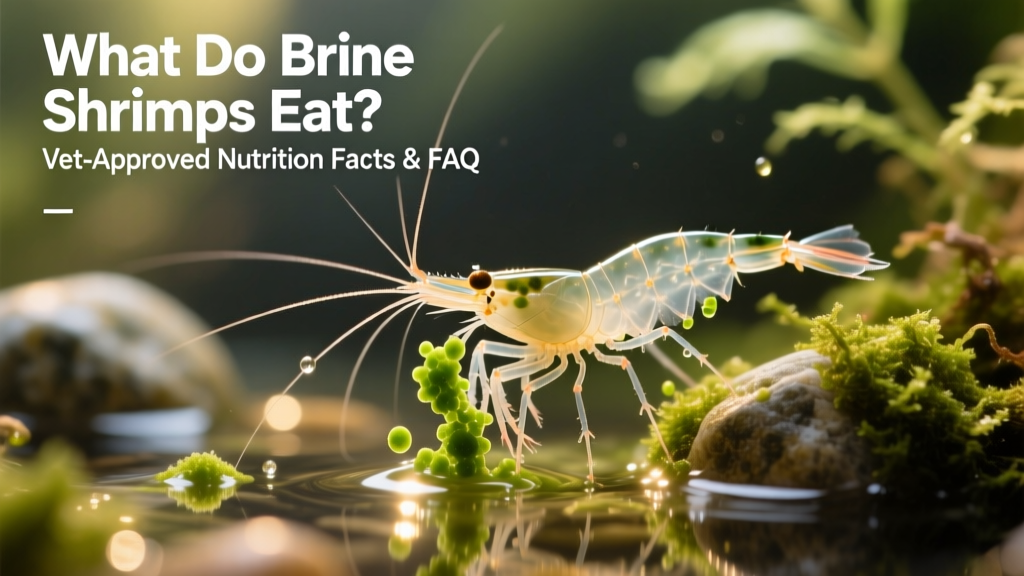 Microscopic view of brine shrimp filtering algae from water