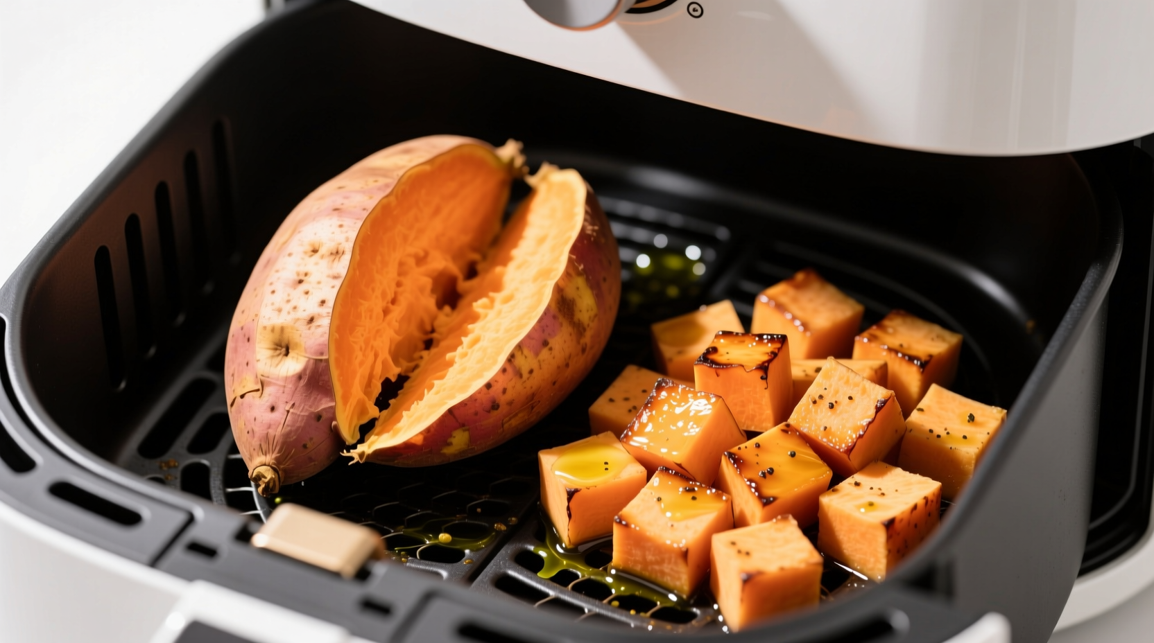 air fryer sweet potatoes whole vs cubed decoded