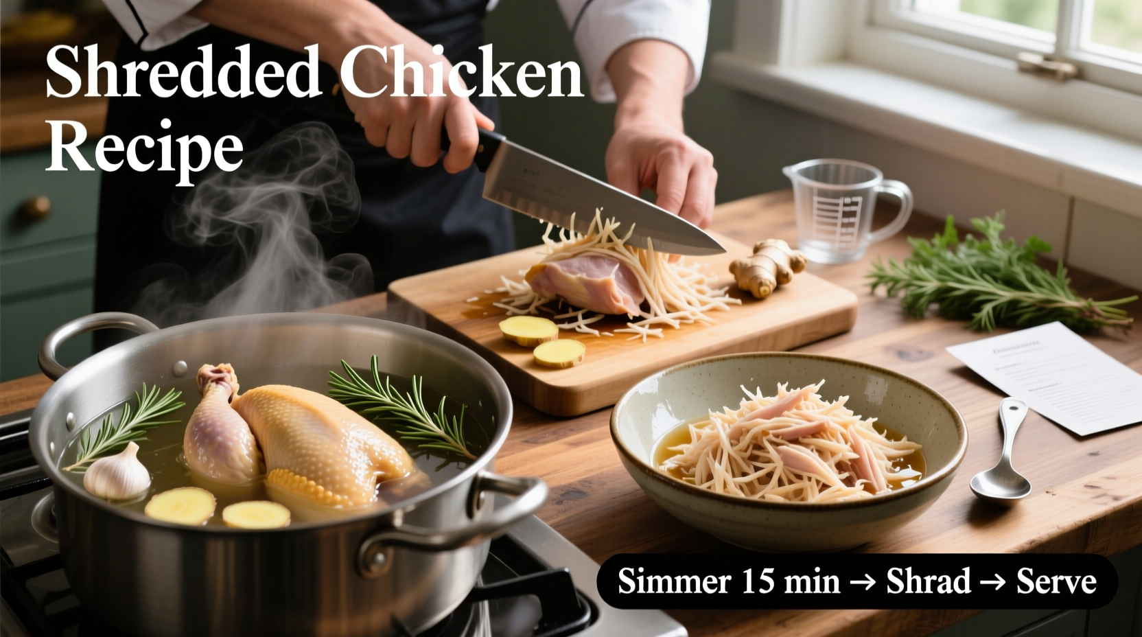 how to cook chicken for shredded chicken
