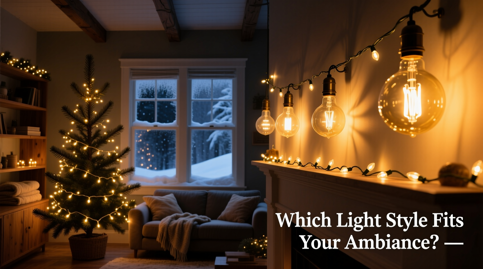 mini christmas lights vs big bulb lights which gives better ambiance