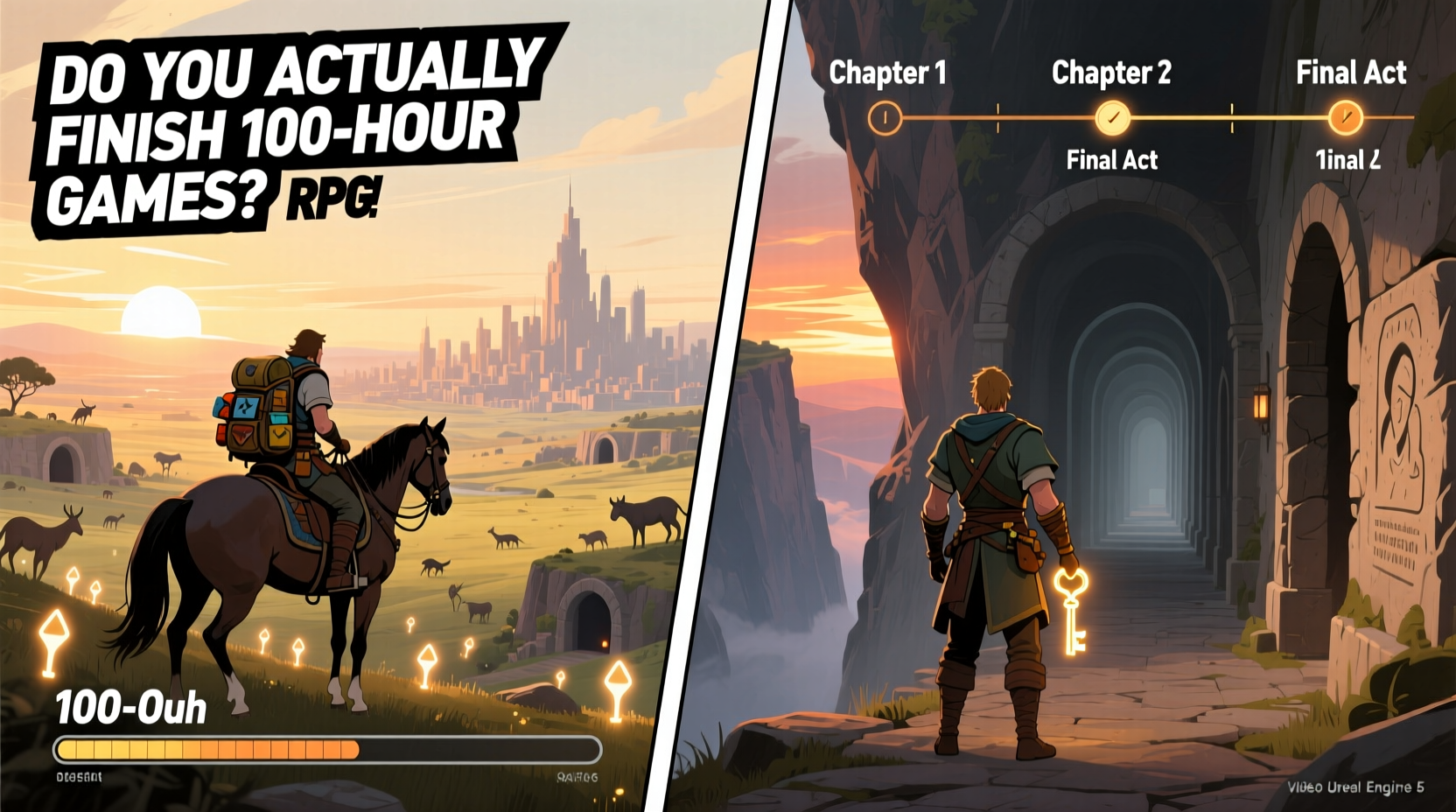 open world vs linear rpgs do you actually finish 100 hour games