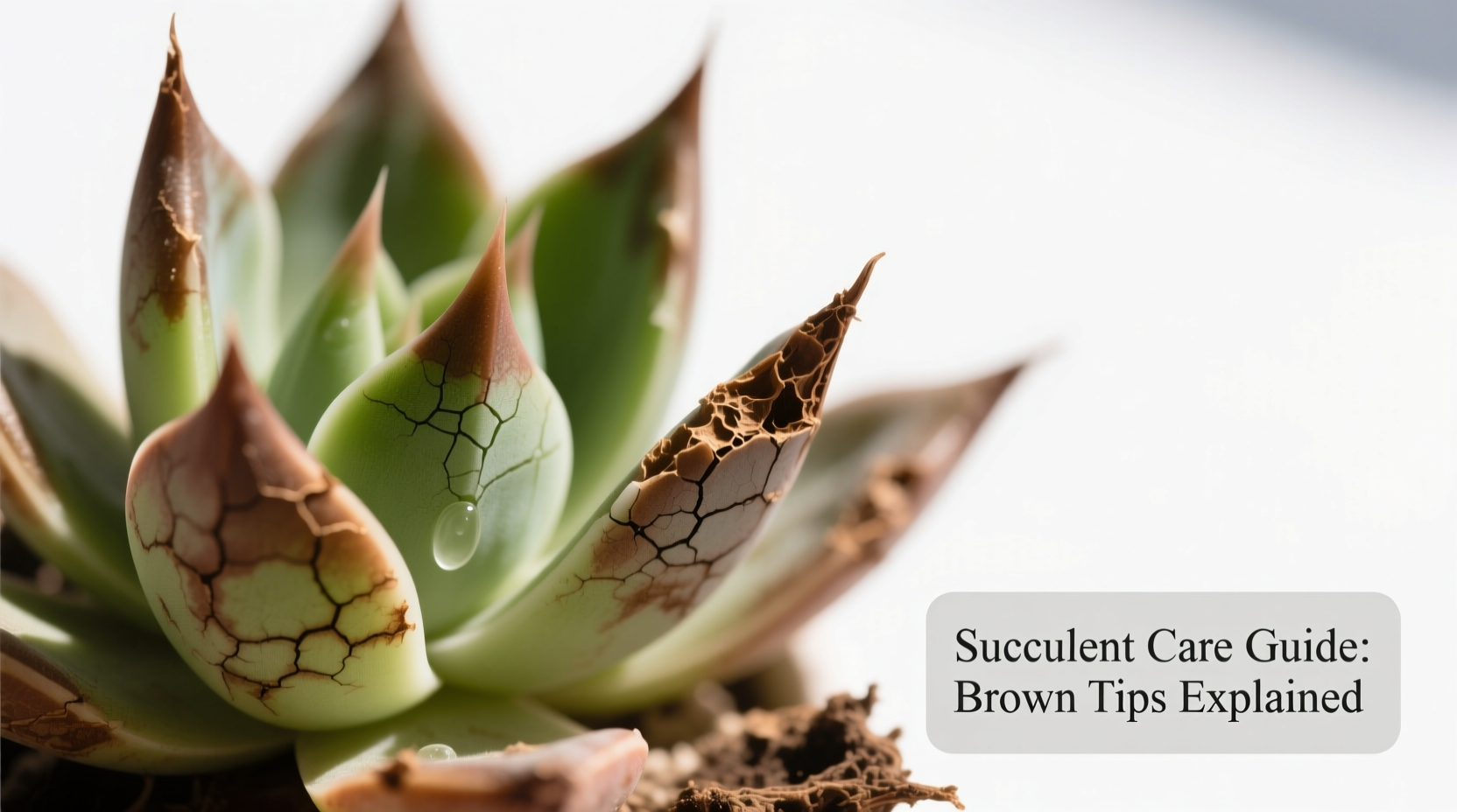 why is my succulent turning brown at the tips and what to do