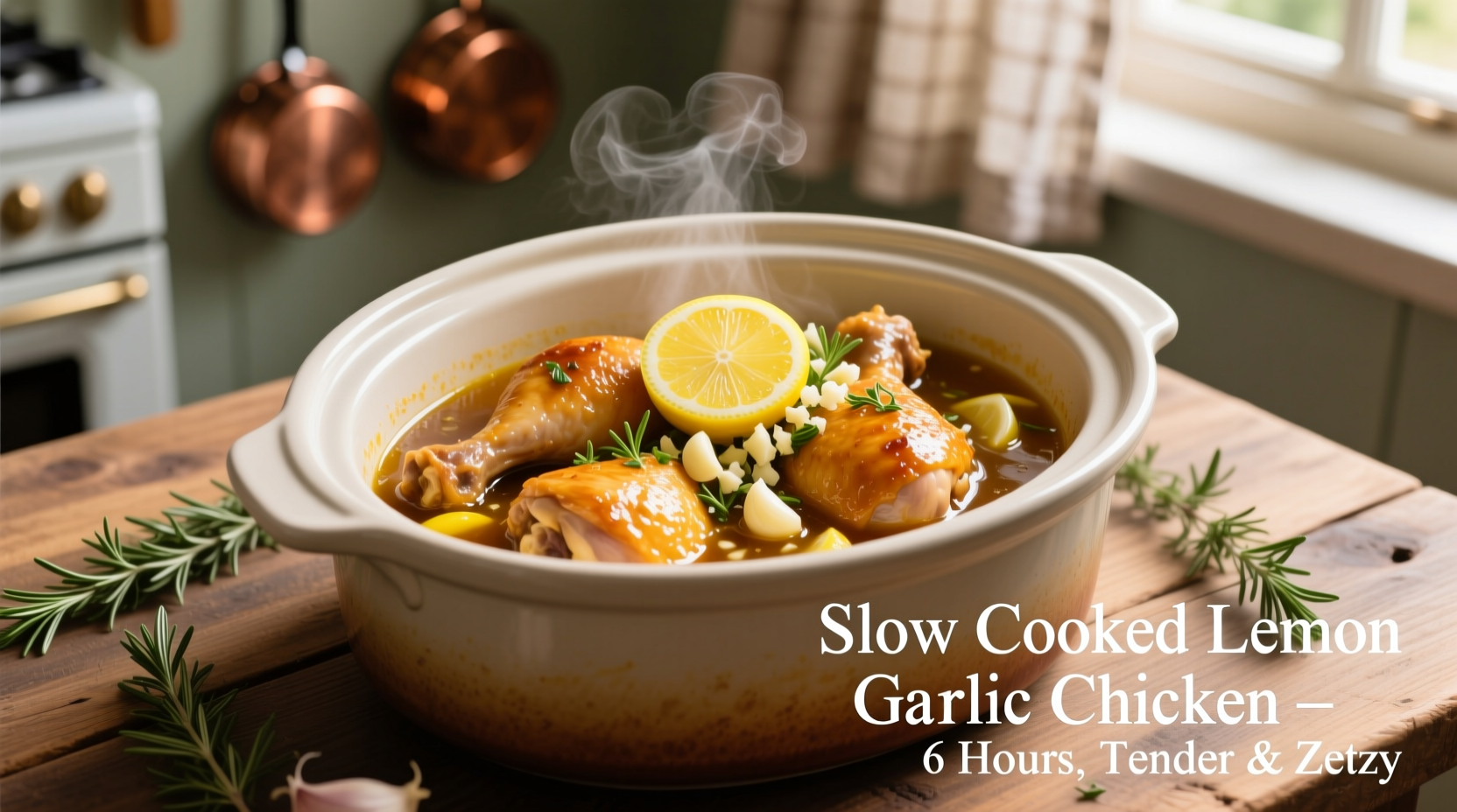 Perfect Slow Cooker Lemon Garlic Chicken Recipe