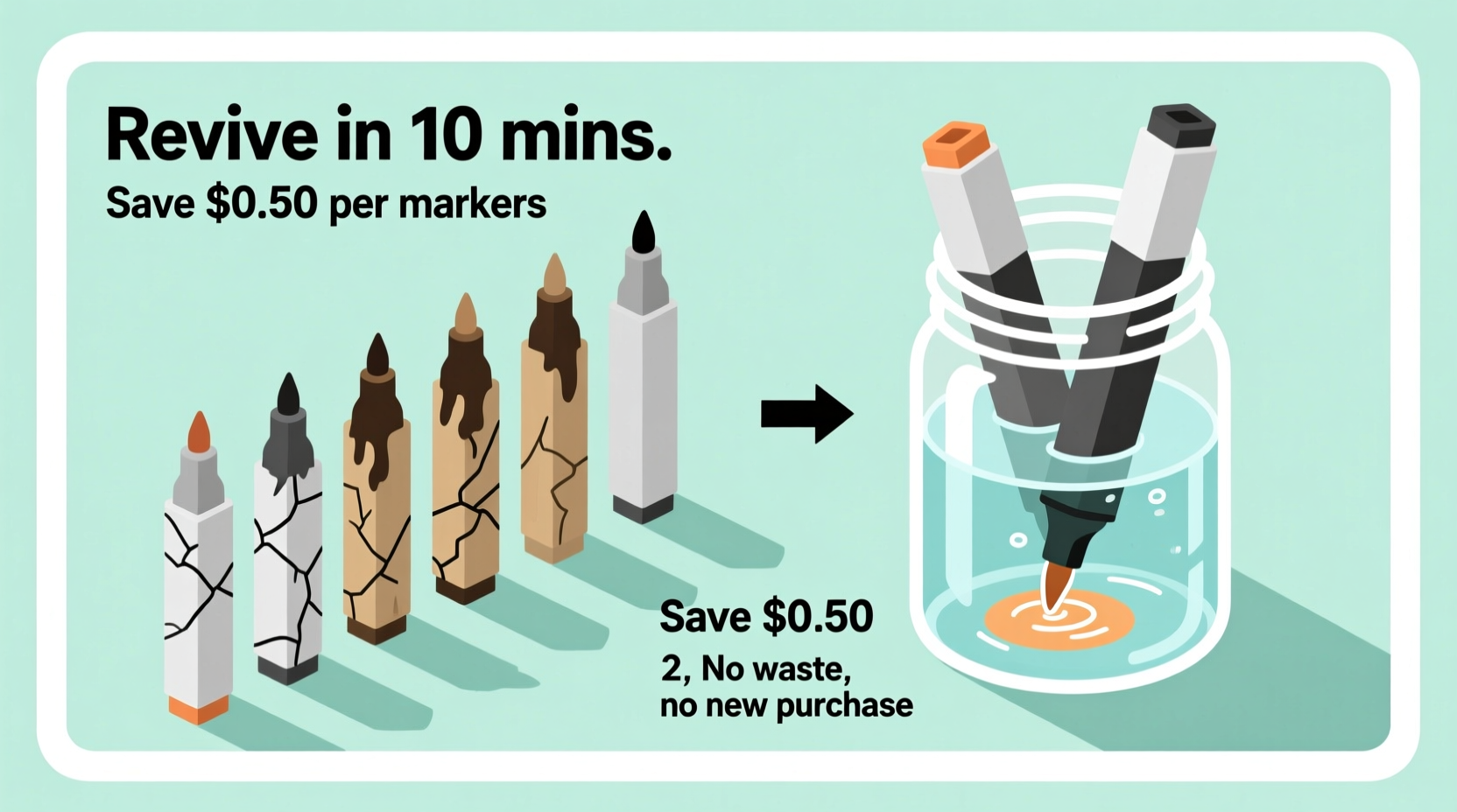 how to revive dried out markers for art projects without wasting money