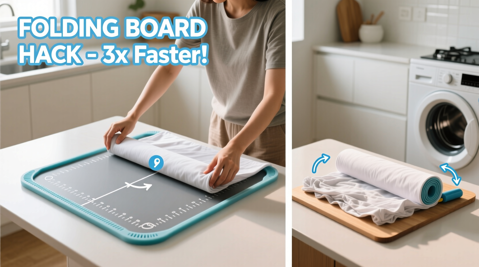 how to fold laundry faster with a folding board hack