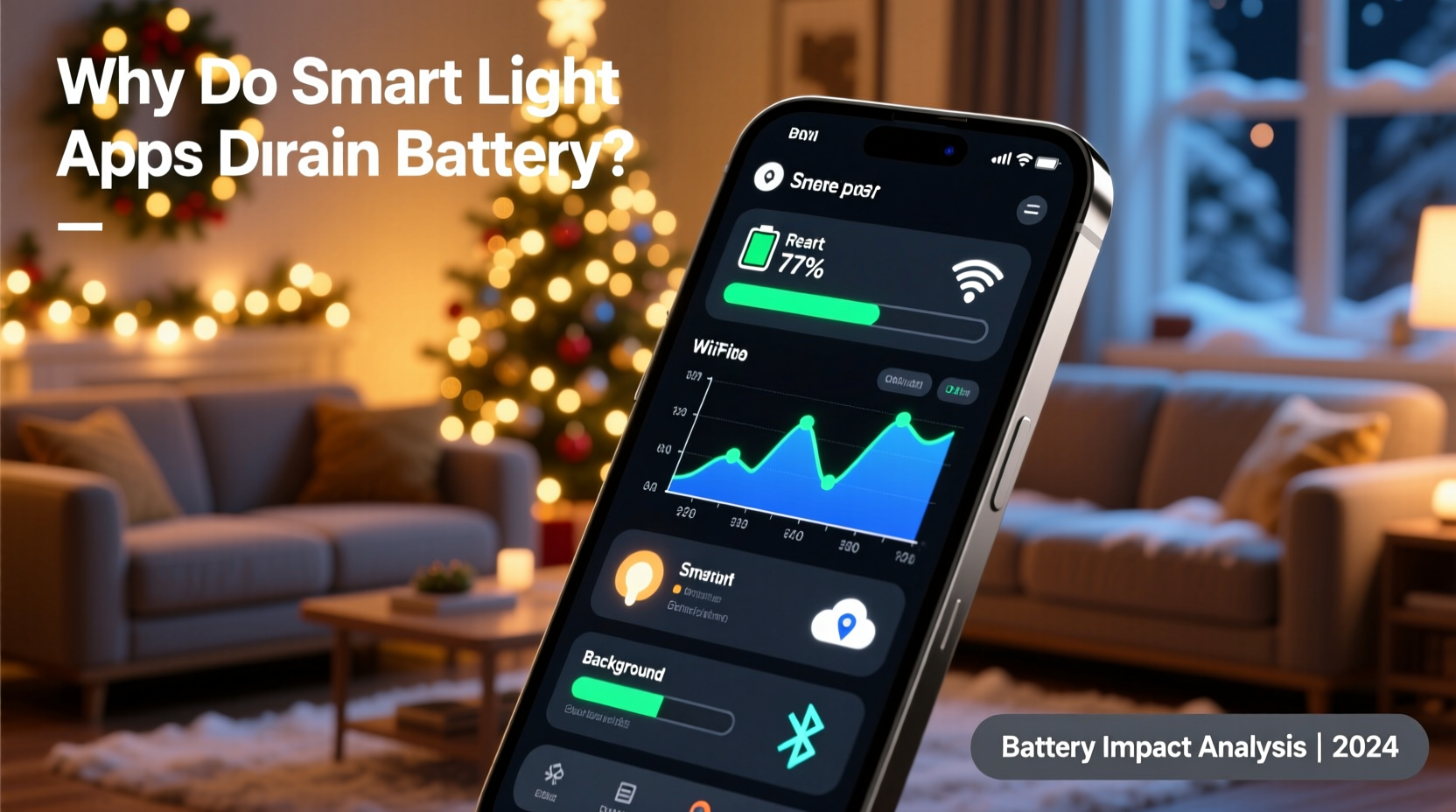 why do some smart christmas light apps drain iphone battery faster than others