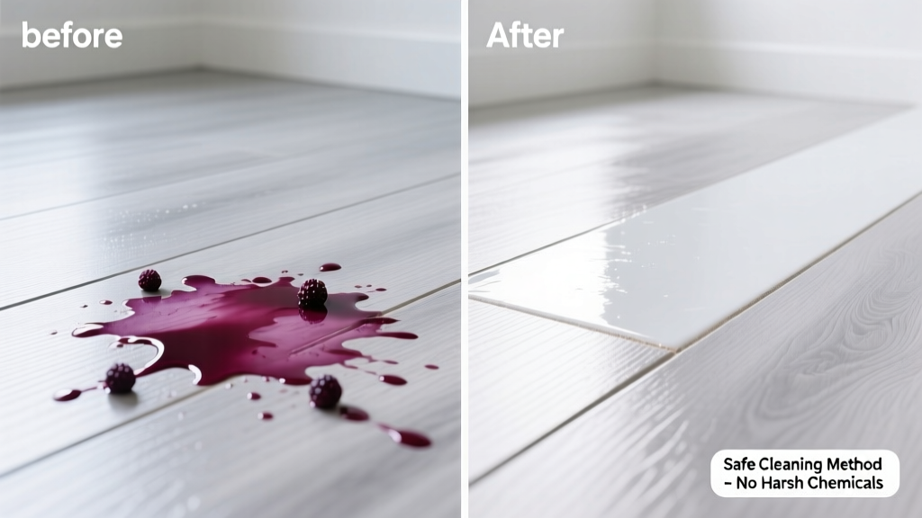 How to Remove Berry Juice from Vinyl Flooring Safely