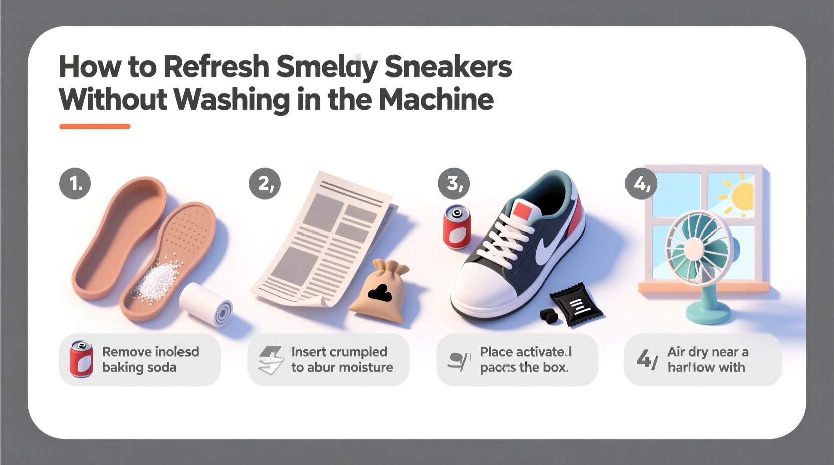 how to refresh smelly sneakers without washing them in the machine