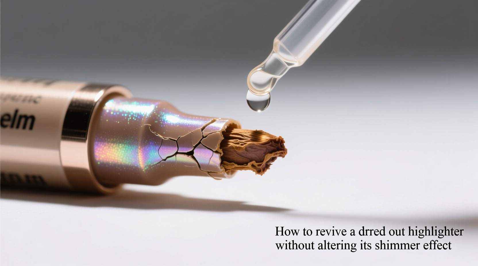 how to revive a dried out highlighter without altering its shimmer effect