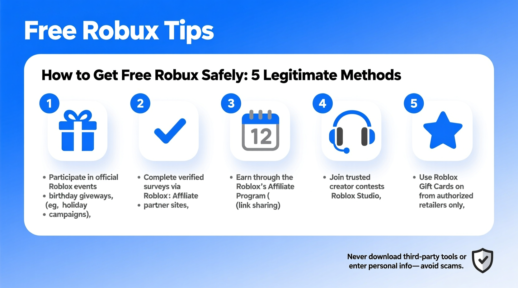 How To Get Free Robux Safely Without Scams Or Downloads