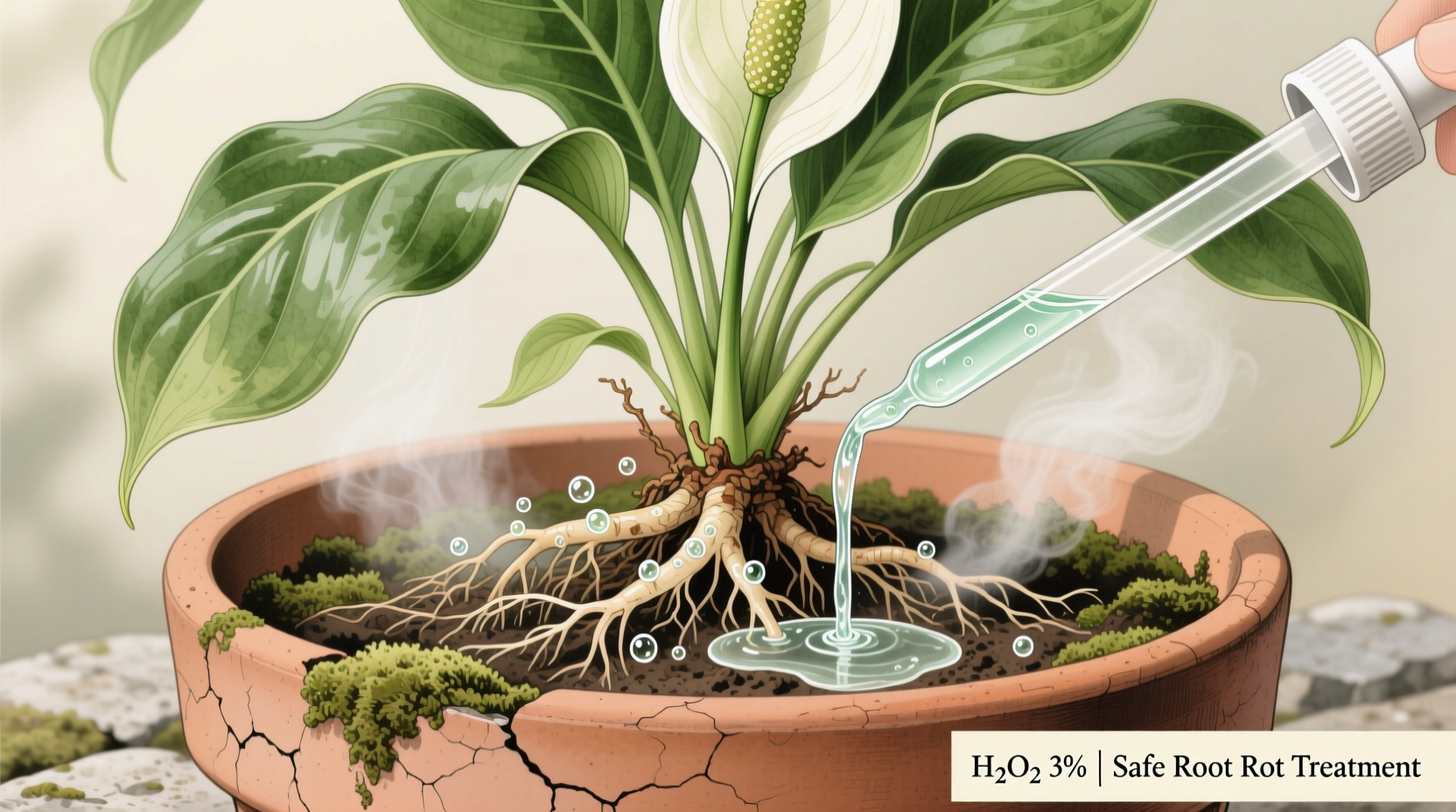 Hydrogen Peroxide for Peace Lily Root Rot